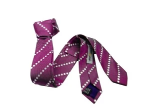 SCHMALE KRAVATTE GESTREIFT SILK SEIDE handmade in ITALY - Imagen 1 de 1