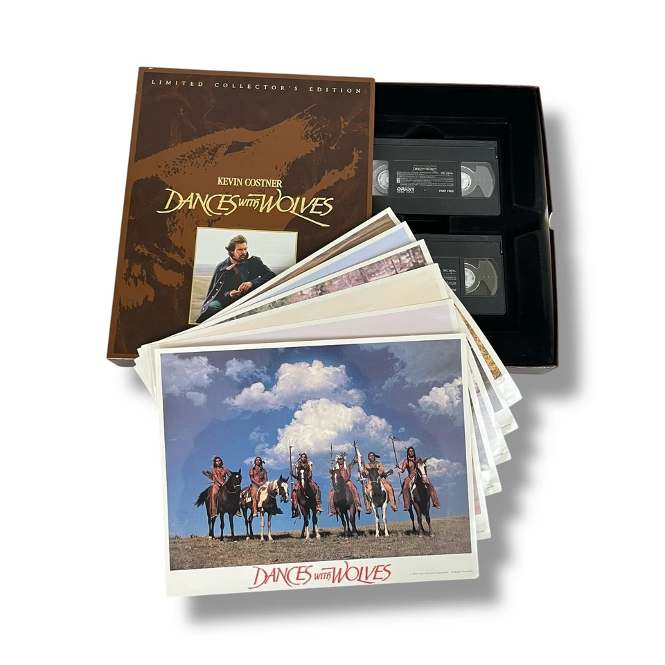 Dances With Wolves VHS Box Set Collectors Edition 1990 + Six 8x10 Glossy Photos Foto 1 de 4