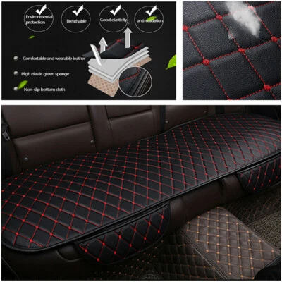  Car Back Rear Seat Cover Breathable PU Leather Pad Fit for Interior Accessories - Image 1 of 4