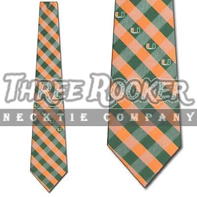 Corbata Miami Hurricanes Corbatas para Hombres con Licencia Fútbol Corbatas para Cuello Nuevas con Etiquetas Foto 1 de 3
