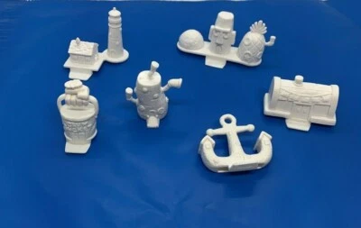 SpongeBob SquarePants Milton Bradley Game of Life 6 Buildings Game Parts Crafts - Image 1 of 4