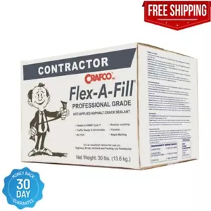 Flex-A-Fill 30 lb. Box Black Pavement Crack Repair Sealant - Picture 1 of 5