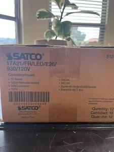 Satco S12444 17A21/FR/LED/E26/930/120V 17 WATTS 3000K Color Temp !Bundle of 60! - Picture 1 of 2