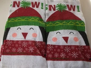 2 Towel Set SNOW dish towels NWT 12"X25" - Picture 1 of 2