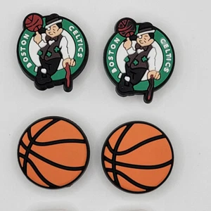 NBA Boston Celtics Basketball Team For Crocs Shoe Charms - 4 Pieces - Picture 1 of 1