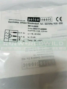 1PCS New For Pulsotronic proximity switch sensor 9914-0800 - Afbeelding 1 van 4