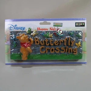 Disney Pooh Henri Welcome Garden Stake/Wall Heavy Thick Durable Resin Plaque - Picture 1 of 10