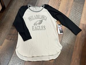 Philadelphia Eagles NFL Women's '47 Brand White Long Sleeve Raglan T-Shirt Large