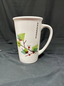 Starbucks Holiday Christmas Tall Cup Mug Ceramic 2011 White Large 21Oz Mistletoe - Picture 1 of 9