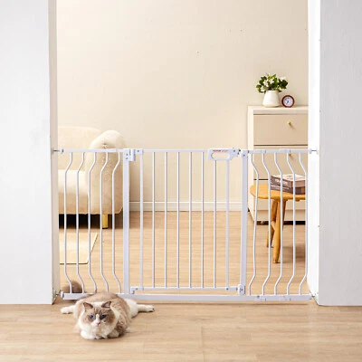 VEVOR Cancelletto di Sicurezza Espandibile per Bambini Cani 75-129x76 cm Bianco - Bild 1 von 4