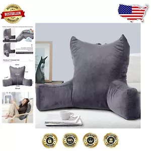 Comfortable Velvet Reading & Gaming Pillow with Pockets - Supports All Ages - Picture 1 of 9