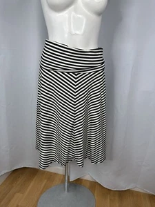 Juicy Couture Ivory Black Striped Skirt Stretch Sz XL / Strapless Maxi Dress - Picture 1 of 11