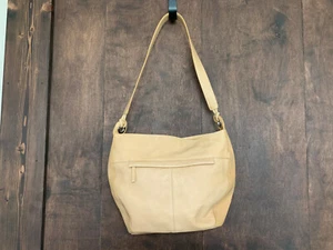 Schultertasche Handtasche Tignanello Echtleder hellbraun/beige - Bild 1 von 8