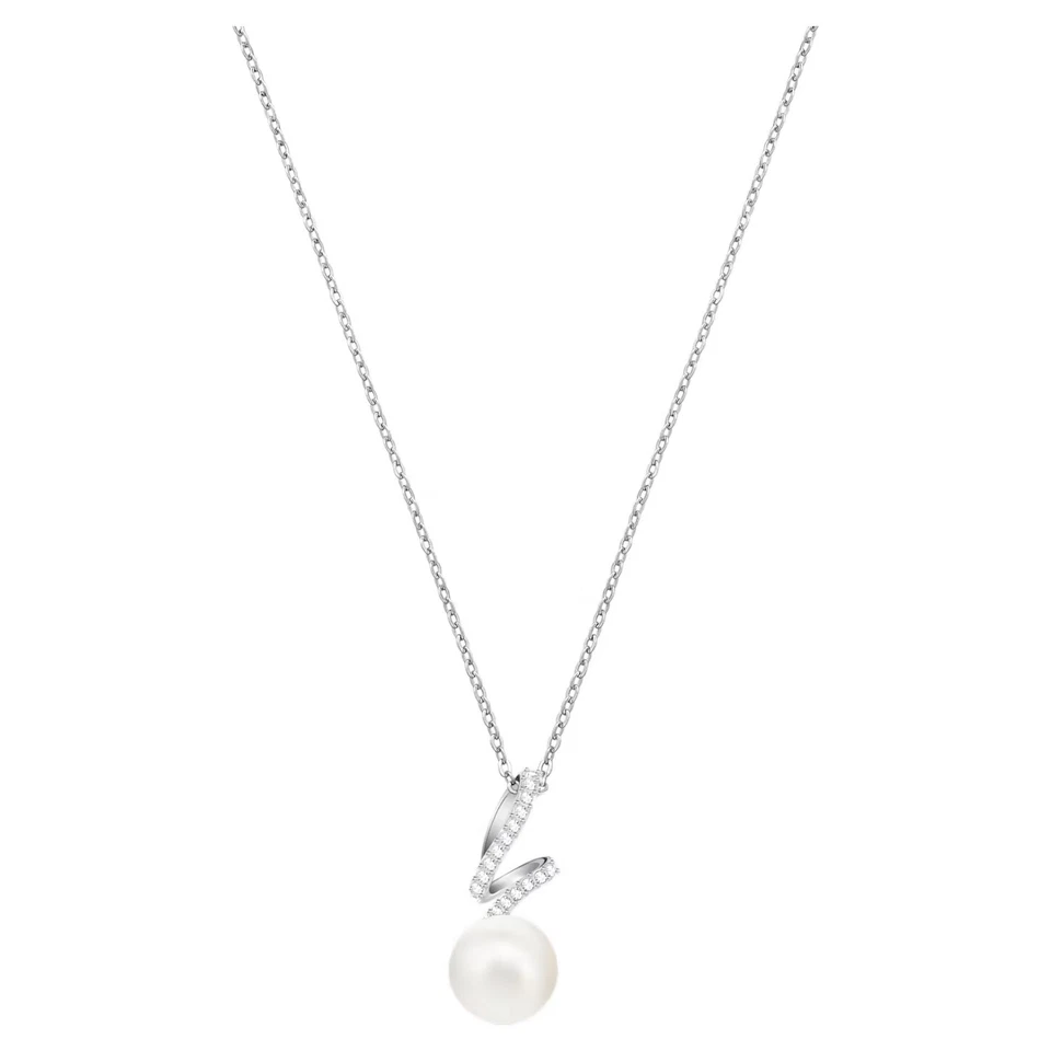 Swarovski Gabriella Pearl Pendant Necklace White Rhodium plated -5528731
