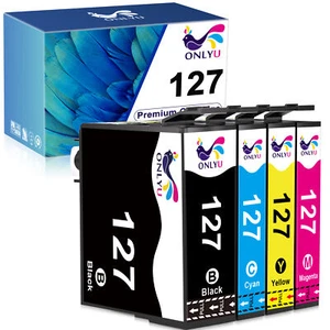4 Stück Tinte für Epson 127 NX530 625 WF-3520 WF-3530 WF-3540 WF-7010 WF-7510 7520 545 - Bild 1 von 5