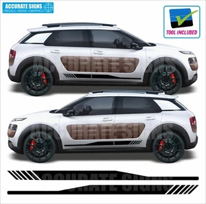 Strisce Laterali per Citroen C4 Cactus Adesivi Decalcomanie Grafica Vinile - Foto 1 di 5