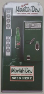 Mountain Dew Getränkeautomat Blechschild 8,5x18" Soda Pop Mt Mtn Yahoo Neu - Bild 1 von 1