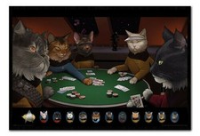 Star Trek Gatti Playing Poker Poster Magnetico Bacheca Include Magneti