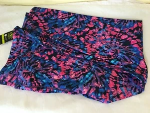 NWT Athletic Works Active Leggings Tie Dye Navy Blue Girls DriWorks Breathable - Picture 1 of 2
