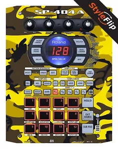Roland SP-404 A Skins | Yellow Camo | Protective Decal | StyleFlip Skins - Picture 1 of 1