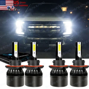 4x Super White 6000K LED Headlight Bulbs Combo For 2017-2021 Ford F250 F350 - Picture 1 of 9