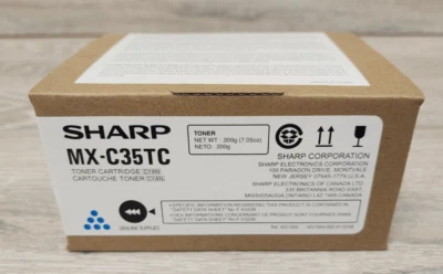 Genuine OEM Sharp MX-C35TC Cyan Toner Cartridge 42C1844-002-6112248 Brand New - Image 1 of 4