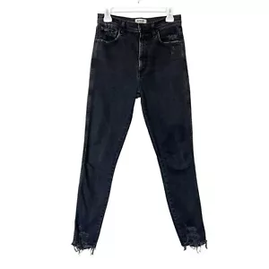 Pantalones de mezclilla ajustados de tiro alto Agolde para mujer talla 28 negros - Imagen 1 de 11