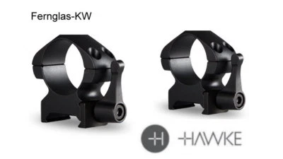 HAWKE 23011 Präzisions Ringmontagen 2 Stück Weaver Mittel Hebel Schiene 25,4 mm - Bild 1 von 3