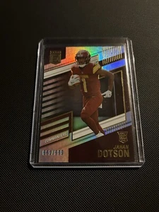 2022 DONRUSS ELITE ROOKIE BASE  JAHAN DOTSON  #123  /999  RC  COMMANDERS - Picture 1 of 2