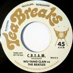 Wu Tang Vs The Beatles - C.R.E.A.M. 45 B/w Instrumental LTD IMPORT HIP HOP EDIT - Picture 1 of 3