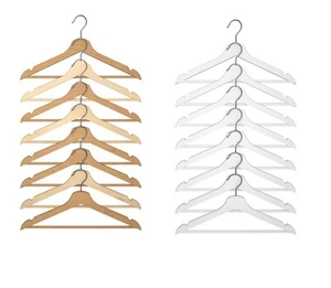 Holzbügel für Anzüge, Mäntel, Hemden, Hosen kostenloser & schneller Versand - Bild 1 von 4