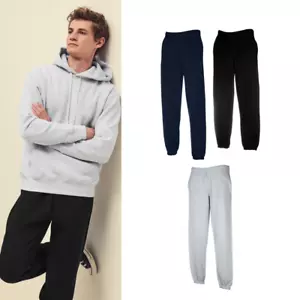 Fruit of The Loom Felpa Elasticizzata - Pantaloni da Jogging Uomo - Foto 1 di 11