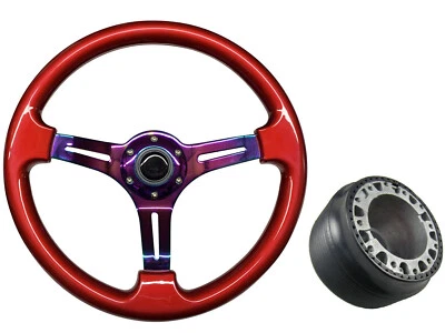 Volante Rojo Neo Cromo TS + Kit Boss para PROTON 006 - Imagen 1 de 4