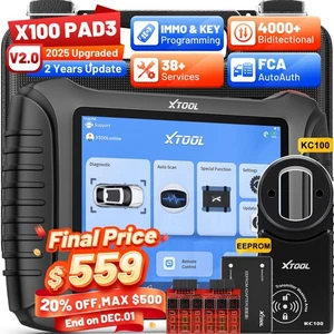 Programador de llaves IMMO 2025 USADO XTOOL X100 PAD3 V2.0 automático y escáner de diagnóstico FCA - Imagen 1 de 23