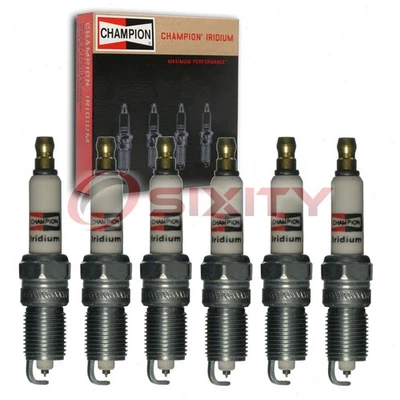 6 pc Champion Iridium Spark Plugs for 2006-2010 Chevrolet Malibu 3.5L 3.9L xz - Image 1 of 4