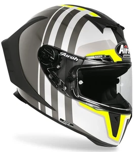 CASCO INTEGRALE FIBRA AIROH GP 550 SKYLINE GREY YELLOW FLUO MATT TG L - Imagen 1 de 2