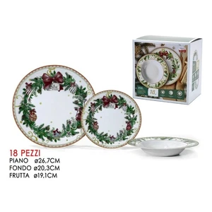 Servizio di Piatti da TavolaNatalizio Natale 18 Pezzi - Imagen 1 de 2