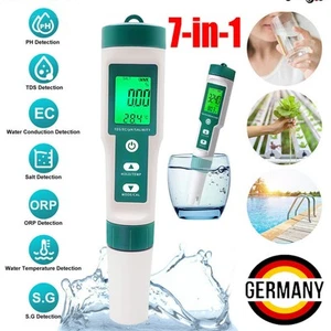 7 in 1 Pool Qualität Tester Wassertester für pH-Wert Pool Messgerät EC TDS - Bild 1 von 17