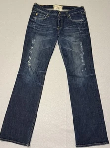 Big Star Liv Bootcut Lightly Distressed Mid Rise Dark Wash Jeans Size 30R Y2K - Picture 1 of 4
