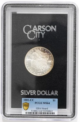 1881 CC Morgan Silver Dollar GSA Hoard PCGS MS64 - Image 1 of 4