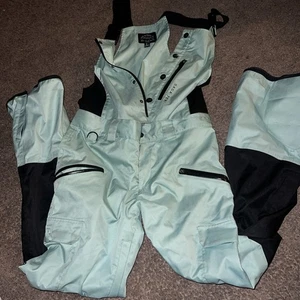 Saga Tek Outerwear Waterproof Snow Bib Pants Blue Snowboard Ski Mens Size L - Picture 1 of 2