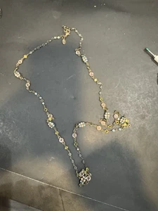Vintage Sorrelli Crystal Bazel Long Necklace T/C - Picture 1 of 7