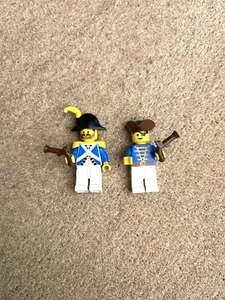2x Genuine Lego Vintage Minifigures Harbor Sentry PI064 Pirate Blue Jacket PI009 - Picture 1 of 1