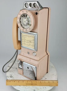 Vintage Northern Electric Rotary Payphone Telephone Phone Pink QSD3A 3 Slot Coin - Picture 1 of 20