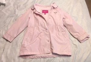 Girls London Fog Hooded Full Zip Light Jacket Size 6 Embroidered Hearts - Picture 1 of 7
