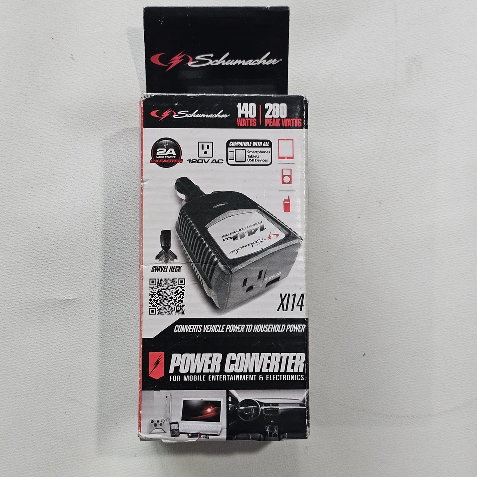 Schumacher XI14 140 Watt DC to AC Power Inverter