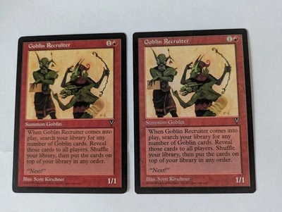 2 Goblin Recruiter Visions MTG Exc Free Shipping with tracking - Image 1 of 2