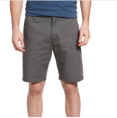 NEW VOLCOM VMONTY  sz  36  gray chino short modern Stretch fit - Image 1 of 3