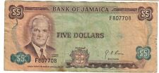 Jamaica 5 Dollars 1960 (1976) VG/F "Brown"