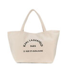 Shopper Karl Lagerfeld 201W3138-A106_Naturalna duża designerska torba transportowa skóra K